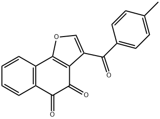 3-(4-methylbenzoyl)naphtho[1,2-b]furan-4,5-dione Structure