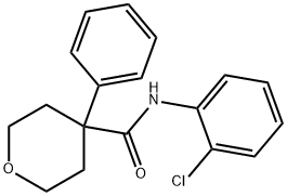 N-(2-chlorophenyl)-4-phenyltetrahydro-2H-pyran-4-carboxamide 구조식 이미지