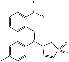 3-{4-methyl[(2-nitrophenyl)sulfanyl]anilino}-2,3-dihydrothiophene 1,1-dioxide Structure