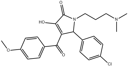 5-(4-chlorophenyl)-1-[3-(dimethylamino)propyl]-3-hydroxy-4-(4-methoxybenzoyl)-1,5-dihydro-2H-pyrrol-2-one Structure