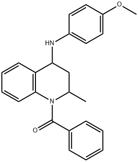 N-(1-benzoyl-2-methyl-1,2,3,4-tetrahydro-4-quinolinyl)-N-(4-methoxyphenyl)amine 구조식 이미지