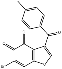 6-bromo-3-(4-methylbenzoyl)-1-benzofuran-4,5-dione 구조식 이미지