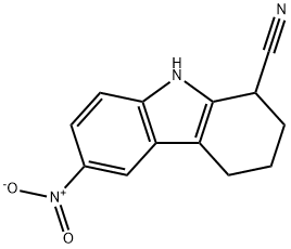 6-nitro-2,3,4,9-tetrahydro-1H-carbazole-1-carbonitrile Structure