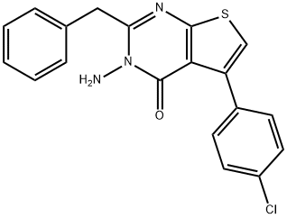 3-amino-2-benzyl-5-(4-chlorophenyl)thieno[2,3-d]pyrimidin-4(3H)-one 구조식 이미지