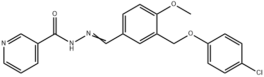 N'-{3-[(4-chlorophenoxy)methyl]-4-methoxybenzylidene}nicotinohydrazide Structure