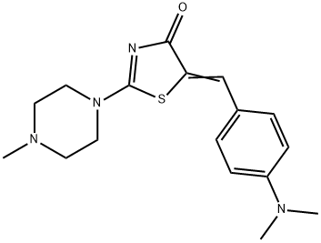 5-[4-(dimethylamino)benzylidene]-2-(4-methyl-1-piperazinyl)-1,3-thiazol-4(5H)-one Structure