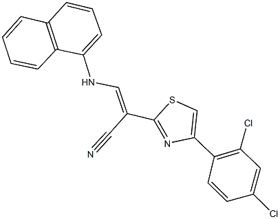 2-[4-(2,4-dichlorophenyl)-1,3-thiazol-2-yl]-3-(1-naphthylamino)acrylonitrile 구조식 이미지