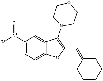 4-{2-(cyclohexylidenemethyl)-5-nitro-1-benzofuran-3-yl}morpholine 구조식 이미지