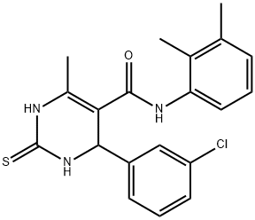 4-(3-chlorophenyl)-N-(2,3-dimethylphenyl)-6-methyl-2-thioxo-1,2,3,4-tetrahydropyrimidine-5-carboxamide Structure
