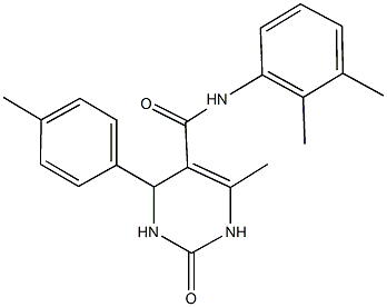 N-(2,3-dimethylphenyl)-6-methyl-4-(4-methylphenyl)-2-oxo-1,2,3,4-tetrahydro-5-pyrimidinecarboxamide Structure