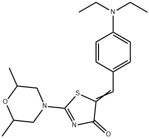 5-[4-(diethylamino)benzylidene]-2-(2,6-dimethyl-4-morpholinyl)-1,3-thiazol-4(5H)-one Structure