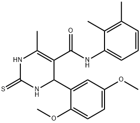 4-(2,5-dimethoxyphenyl)-N-(2,3-dimethylphenyl)-6-methyl-2-thioxo-1,2,3,4-tetrahydropyrimidine-5-carboxamide Structure