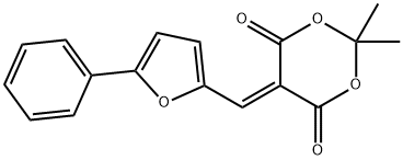 2,2-dimethyl-5-[(5-phenylfuran-2-yl)methylidene]-1,3-dioxane-4,6-dione 구조식 이미지