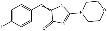 5-(4-iodobenzylidene)-2-(4-morpholinyl)-1,3-thiazol-4(5H)-one Structure