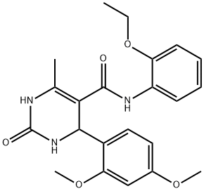 4-(2,4-dimethoxyphenyl)-N-(2-ethoxyphenyl)-6-methyl-2-oxo-1,2,3,4-tetrahydropyrimidine-5-carboxamide 구조식 이미지