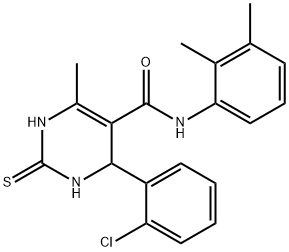 4-(2-chlorophenyl)-N-(2,3-dimethylphenyl)-6-methyl-2-thioxo-1,2,3,4-tetrahydropyrimidine-5-carboxamide 구조식 이미지