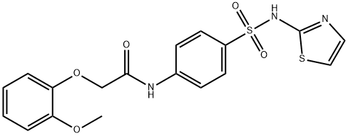 2-(2-methoxyphenoxy)-N-{4-[(1,3-thiazol-2-ylamino)sulfonyl]phenyl}acetamide 구조식 이미지