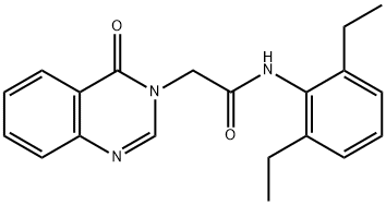 N-(2,6-diethylphenyl)-2-(4-oxo-3(4H)-quinazolinyl)acetamide 구조식 이미지