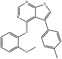 4-(2-methoxyphenoxy)-5-(4-methylphenyl)thieno[2,3-d]pyrimidine Structure