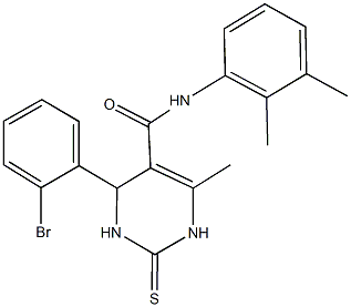 4-(2-bromophenyl)-N-(2,3-dimethylphenyl)-6-methyl-2-thioxo-1,2,3,4-tetrahydropyrimidine-5-carboxamide Structure