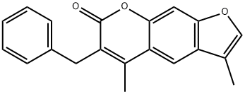 6-benzyl-3,5-dimethyl-7H-furo[3,2-g]chromen-7-one 구조식 이미지