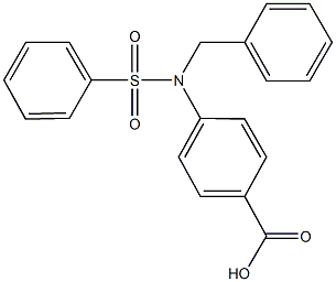 4-[benzyl(phenylsulfonyl)amino]benzoic acid 구조식 이미지