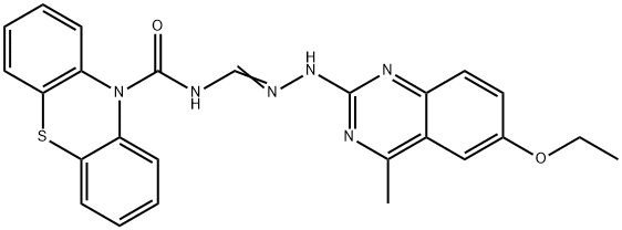 N-(6-ethoxy-4-methyl-2-quinazolinyl)-N''-(10H-phenothiazin-10-ylcarbonyl)guanidine Structure