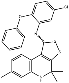 5-chloro-2-phenoxy-N-(4,4,7-trimethyl-4,5-dihydro-1H-[1,2]dithiolo[3,4-c]quinolin-1-ylidene)aniline Structure