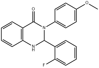 2-(2-fluorophenyl)-3-(4-methoxyphenyl)-2,3-dihydro-4(1H)-quinazolinone Structure