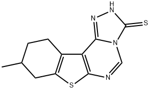 9-methyl-8,9,10,11-tetrahydro[1]benzothieno[3,2-e][1,2,4]triazolo[4,3-c]pyrimidine-3-thiol Structure
