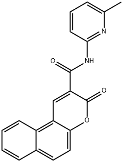 N-(6-methyl-2-pyridinyl)-3-oxo-3H-benzo[f]chromene-2-carboxamide 구조식 이미지