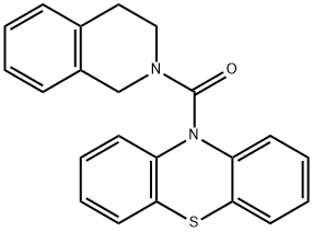 10-(3,4-dihydro-2(1H)-isoquinolinylcarbonyl)-10H-phenothiazine 구조식 이미지