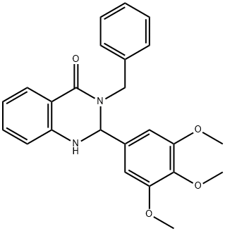 3-benzyl-2-(3,4,5-trimethoxyphenyl)-2,3-dihydroquinazolin-4(1H)-one 구조식 이미지