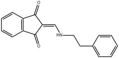 2-{[(2-phenylethyl)amino]methylene}-1H-indene-1,3(2H)-dione Structure