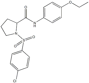 1-[(4-chlorophenyl)sulfonyl]-N-(4-ethoxyphenyl)-2-pyrrolidinecarboxamide Structure