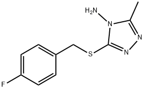 3-[(4-fluorobenzyl)sulfanyl]-5-methyl-4H-1,2,4-triazol-4-amine Structure
