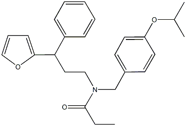 N-[3-(2-furyl)-3-phenylpropyl]-N-(4-isopropoxybenzyl)propanamide Structure