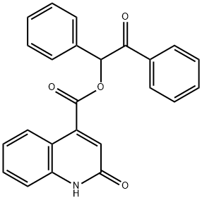 2-oxo-1,2-diphenylethyl 2-hydroxy-4-quinolinecarboxylate Structure