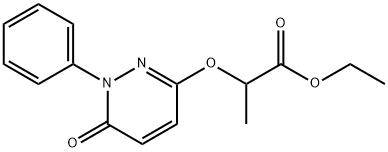 ethyl 2-[(6-oxo-1-phenyl-1,6-dihydro-3-pyridazinyl)oxy]propanoate 구조식 이미지