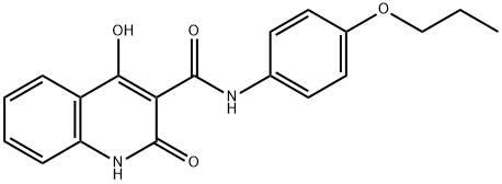 4-hydroxy-2-oxo-N-(4-propoxyphenyl)-1,2-dihydroquinoline-3-carboxamide 구조식 이미지