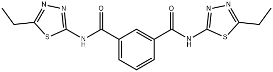 N~1~,N~3~-bis(5-ethyl-1,3,4-thiadiazol-2-yl)isophthalamide 구조식 이미지