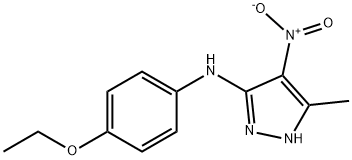 5-(4-ethoxyanilino)-4-nitro-3-methyl-1H-pyrazole 구조식 이미지
