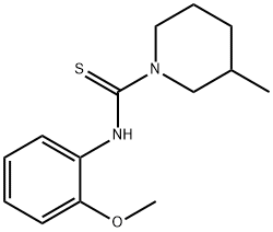 N-(2-methoxyphenyl)-3-methyl-1-piperidinecarbothioamide 구조식 이미지