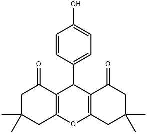 9-(4-hydroxyphenyl)-3,3,6,6-tetramethyl-3,4,5,6,7,9-hexahydro-1H-xanthene-1,8(2H)-dione Structure