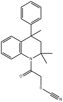 2-oxo-2-(2,2,4-trimethyl-4-phenyl-3,4-dihydroquinolin-1(2H)-yl)ethyl thiocyanate Structure