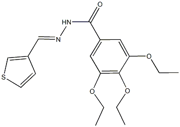 3,4,5-triethoxy-N'-(3-thienylmethylene)benzohydrazide Structure