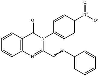 3-{4-nitrophenyl}-2-(2-phenylvinyl)-4(3H)-quinazolinone 구조식 이미지