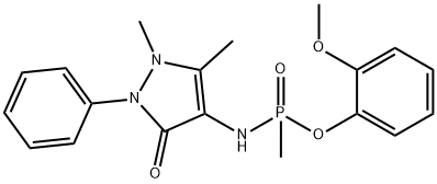 2-methoxyphenyl N-(1,5-dimethyl-3-oxo-2-phenyl-2,3-dihydro-1H-pyrazol-4-yl)-P-methylphosphonamidoate Structure