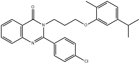 2-(4-chlorophenyl)-3-[3-(5-isopropyl-2-methylphenoxy)propyl]-4(3H)-quinazolinone 구조식 이미지