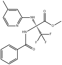 methyl 2-(benzoylamino)-3,3,3-trifluoro-2-[(4-methylpyridin-2-yl)amino]propanoate 구조식 이미지